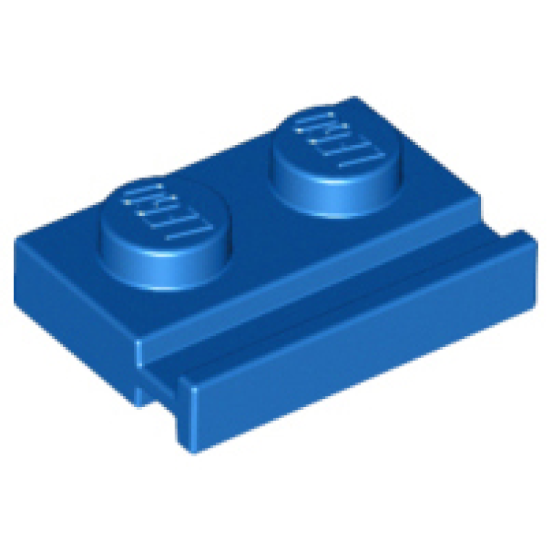 Plaat, Aangepast 1x2 met geleider Blue